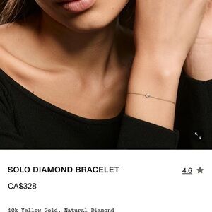 Solo Diamond Bracelet in Gold